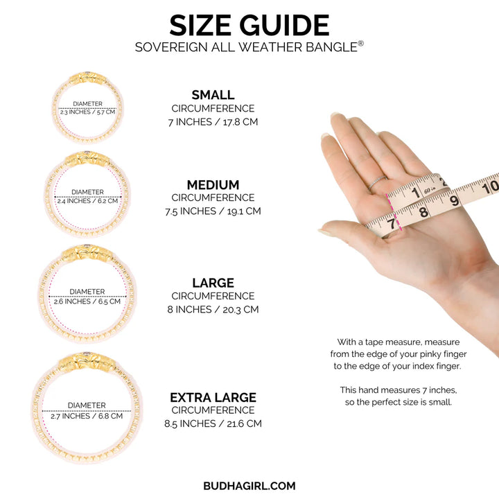 BuDhaGirl | Sovereign All Weather Bangle in Clear Crystal