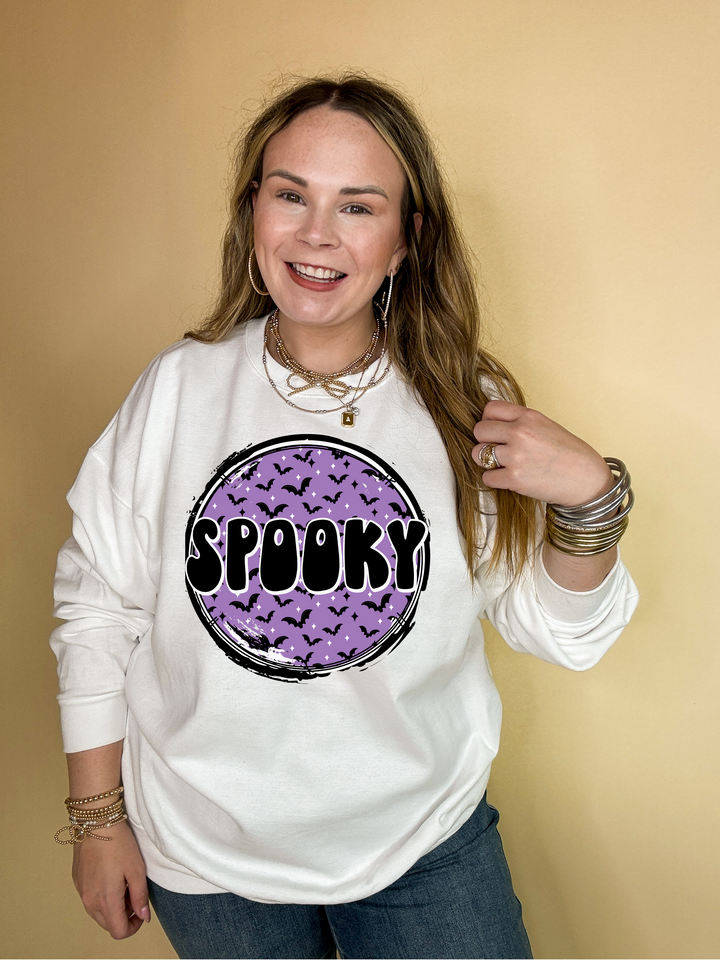 Online Exclusive |  Spooky Graphic Sweatshirt in Multiple Color Options