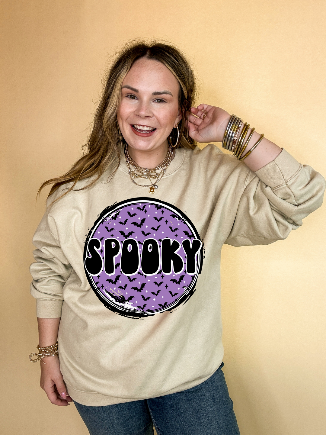 Online Exclusive |  Spooky Graphic Sweatshirt in Multiple Color Options