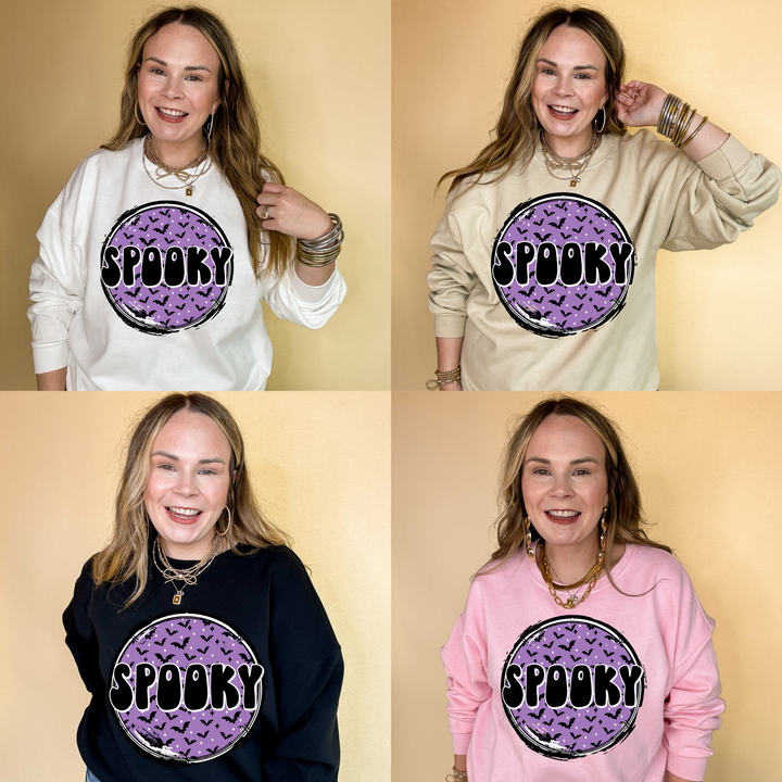 Online Exclusive |  Spooky Graphic Sweatshirt in Multiple Color Options