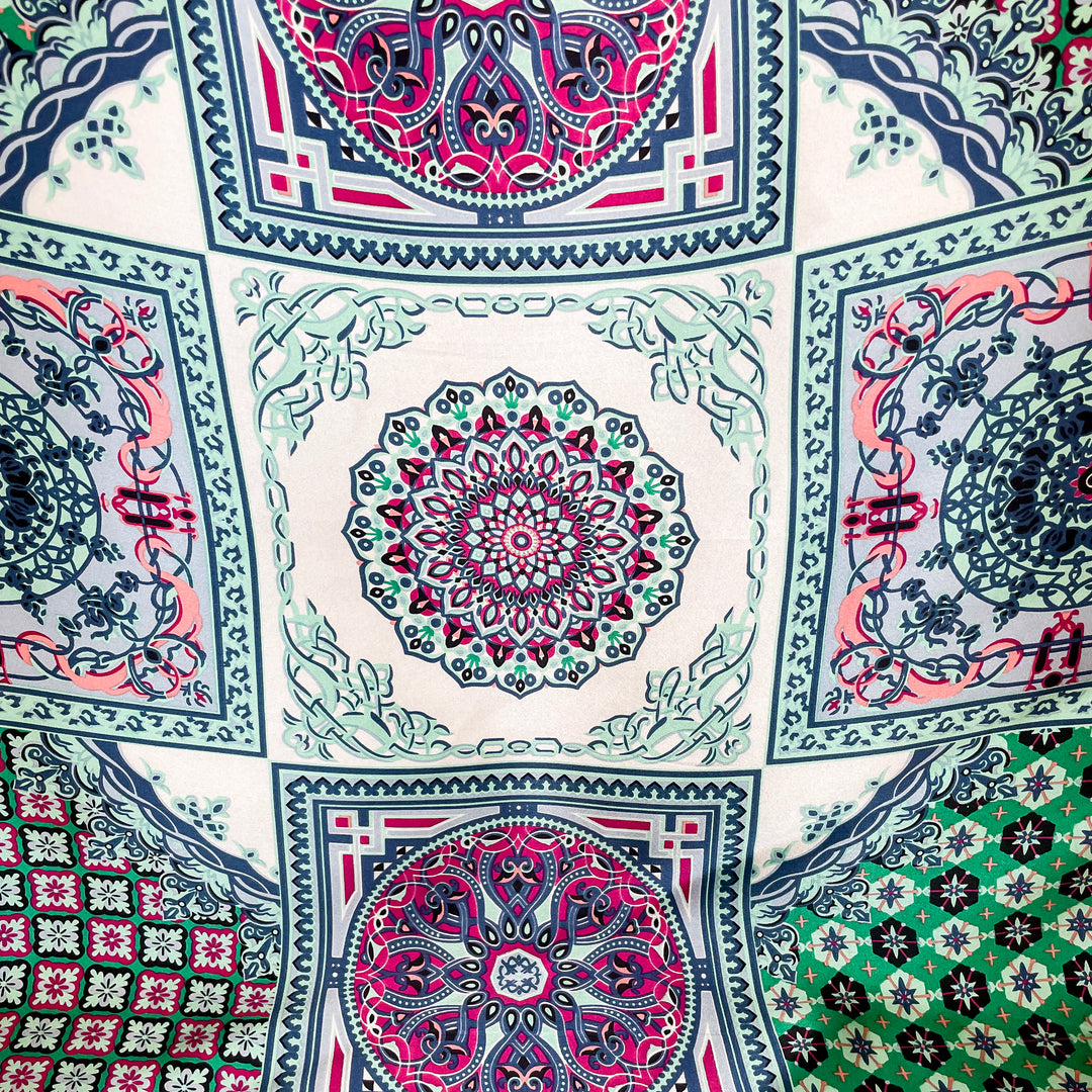 Wyoming Traders | Taj Mahal Charmeuse Silk Wild Rag Green