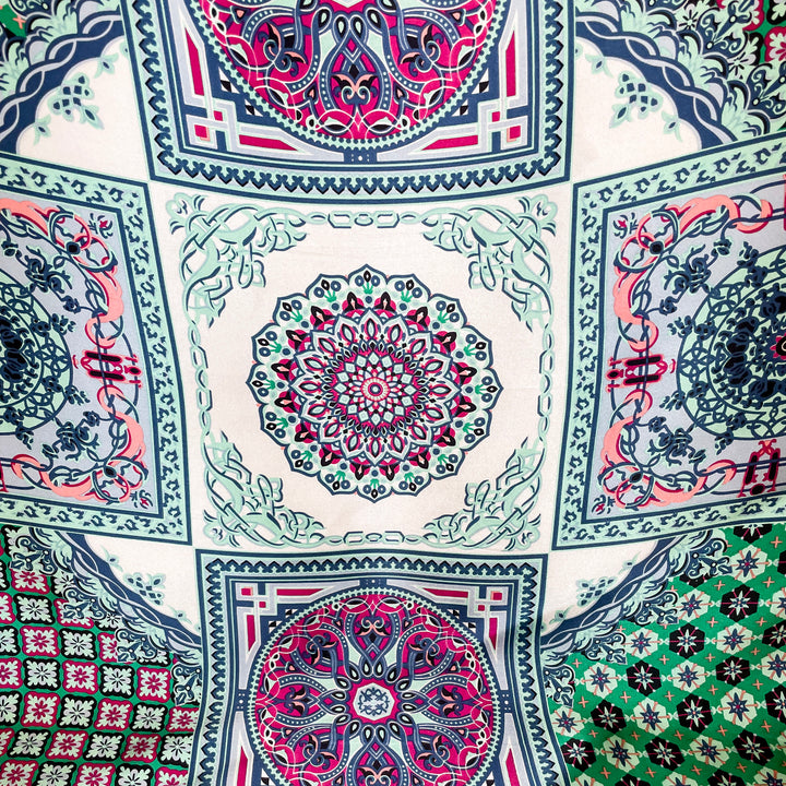 Wyoming Traders | Taj Mahal Charmeuse Silk Wild Rag Green