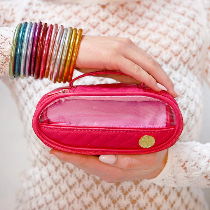 BuDhaGirl | Set of 13 | All Weather Bangles Anniversary Bundle Set in Pink