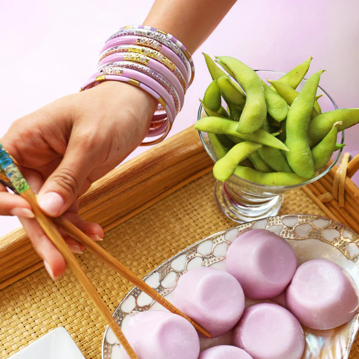 BuDhaGirl | Set of Three | Three Kings All Weather Bangles in Lilac Purple