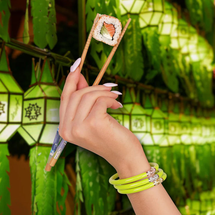 BuDhaGirl | Set of Three | Three Kings All Weather Bangles in Wasabi Green
