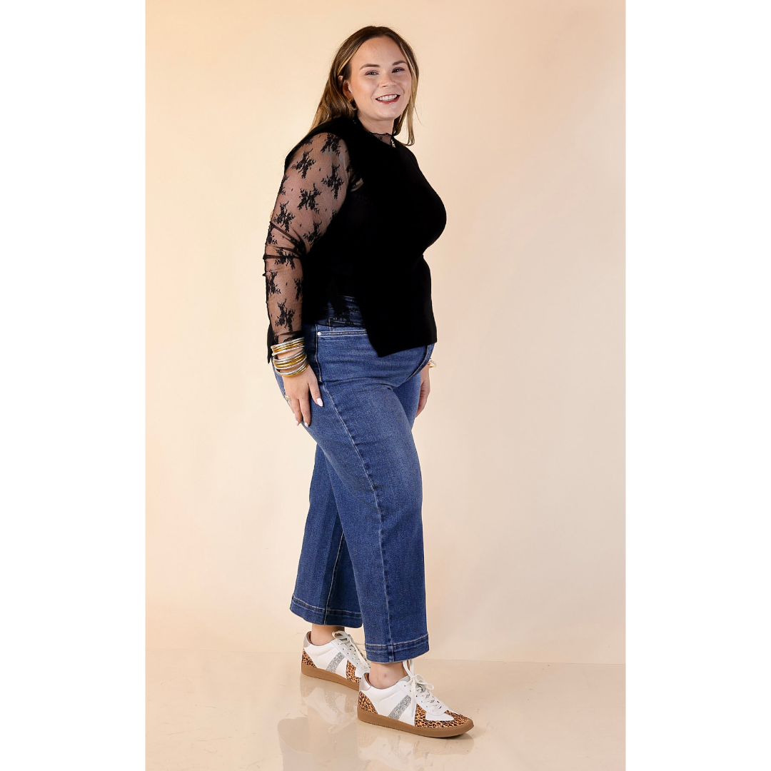 Tied and True Knit Sweater with Side Ties in Black