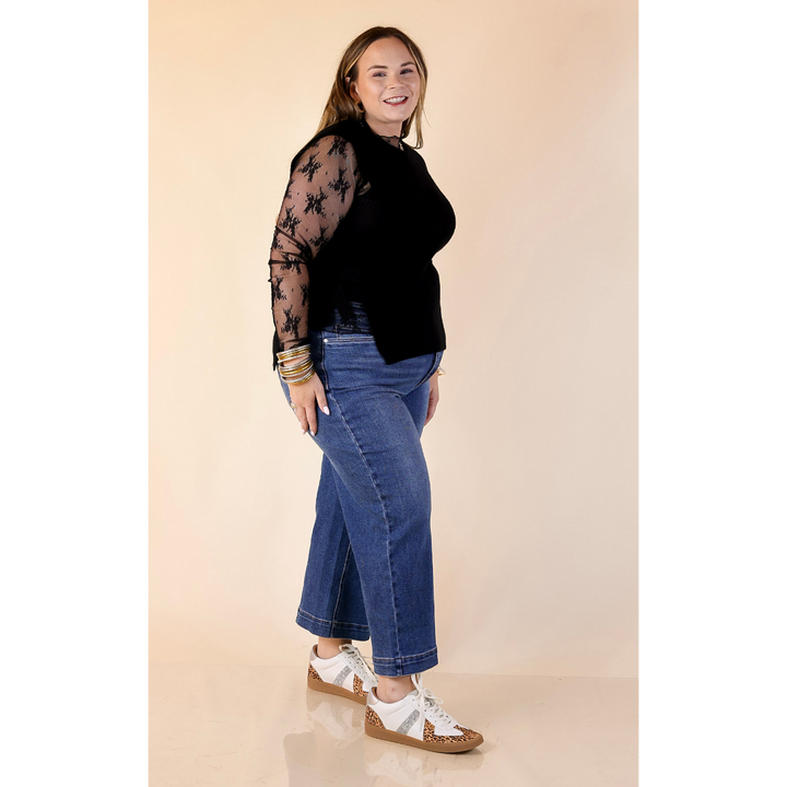 Tied and True Knit Sweater with Side Ties in Black