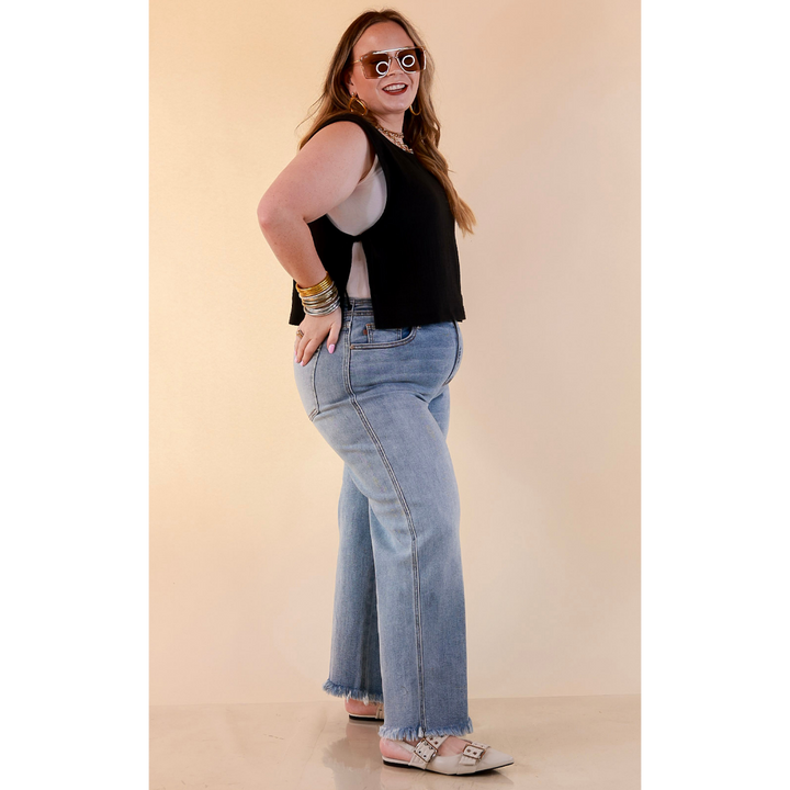 Tie it Together Sleeveless Linen Tank Top with Side Tie Detail in Black
