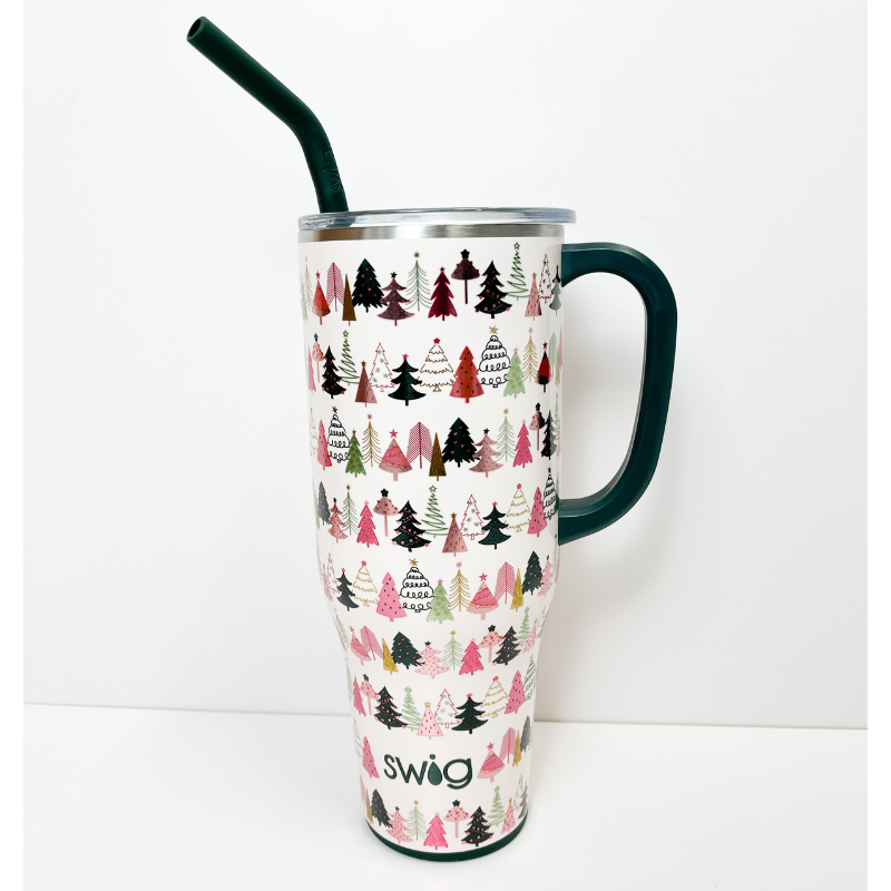 Swig | Tinseled Trees Mega Mug in 40 oz