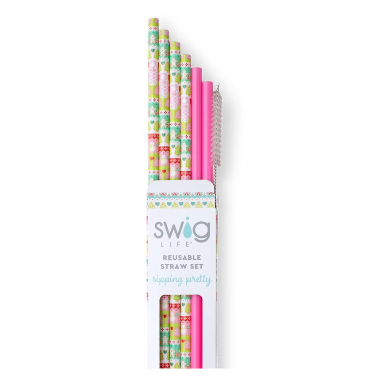 Swig | Cookie Jar + Pink Reusable Straw Set