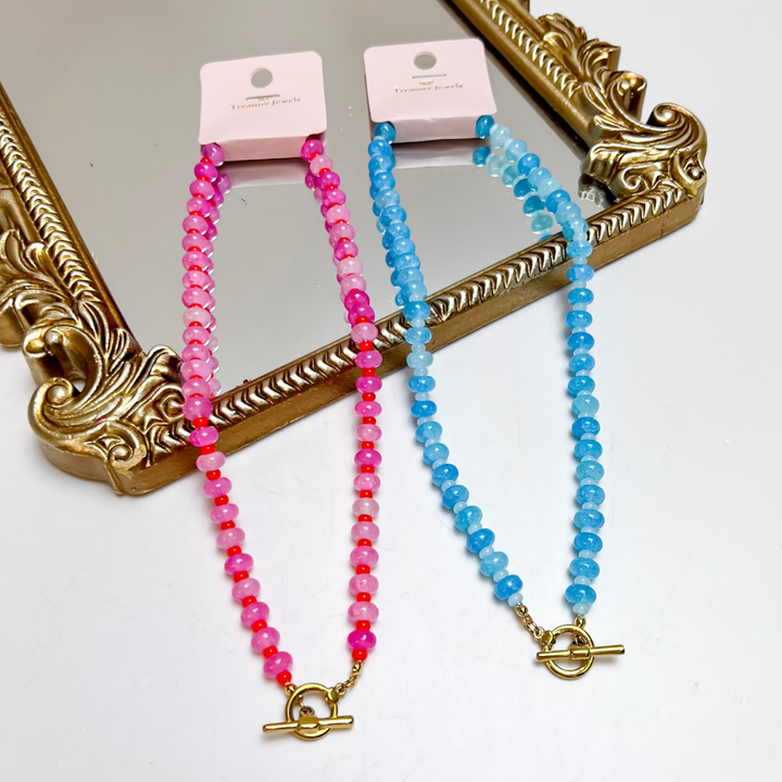 Treasure Jewels | Candy Beads Necklace in Blue and Gold