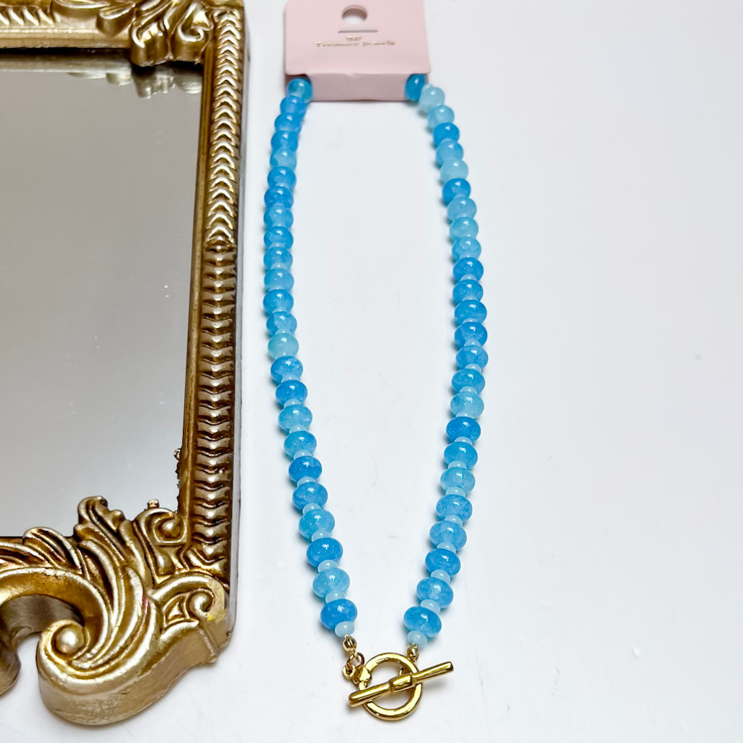 Treasure Jewels | Candy Beads Necklace in Blue and Gold