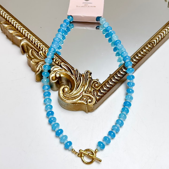 Treasure Jewels | Candy Beads Necklace in Blue and Gold