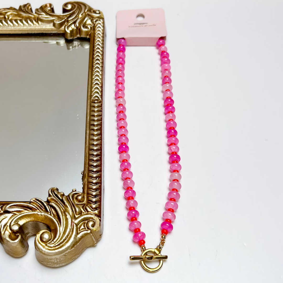 Treasure Jewels | Candy Beads Necklace in Pink and Gold