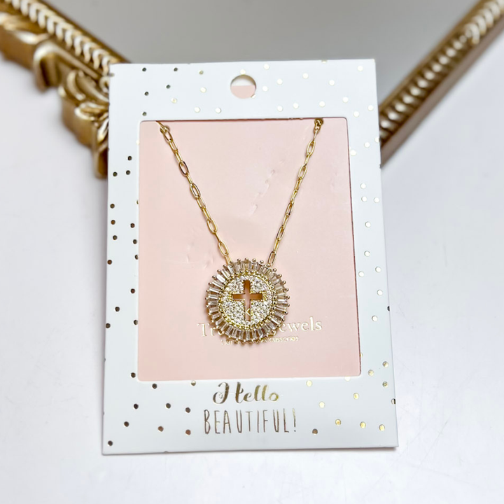 Treasure Jewels | Grace Cross Pendant Necklace in Gold