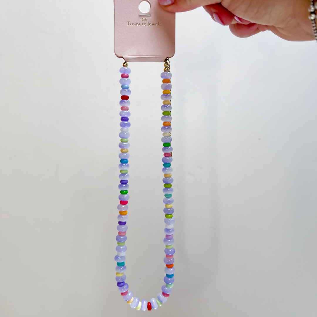 Treasure Jewels | Happy Vibes Beaded Necklace in Multicolor
