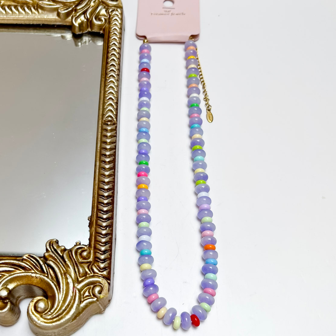 Treasure Jewels | Happy Vibes Beaded Necklace in Multicolor