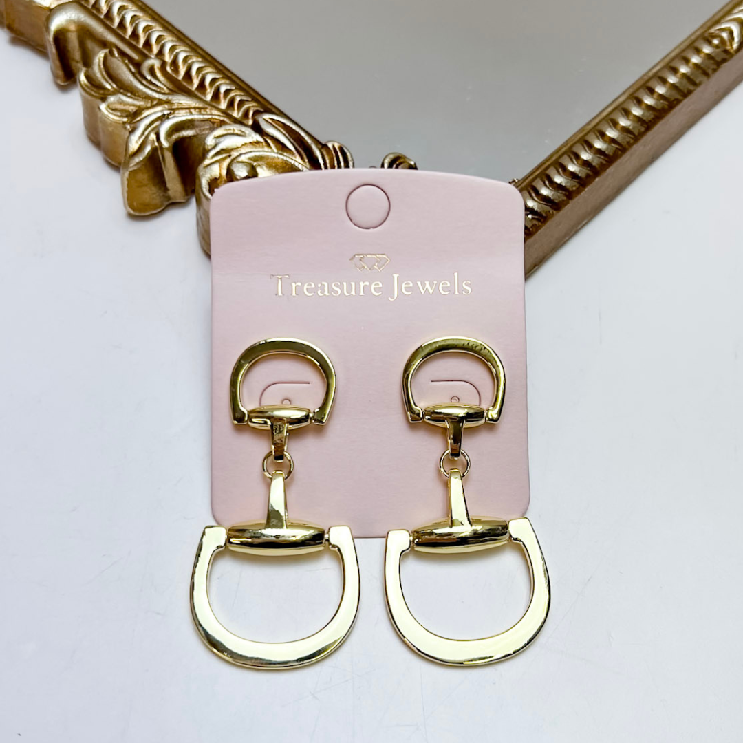 Treasure Jewels | Horse bit Dangle Earrings in Gold
