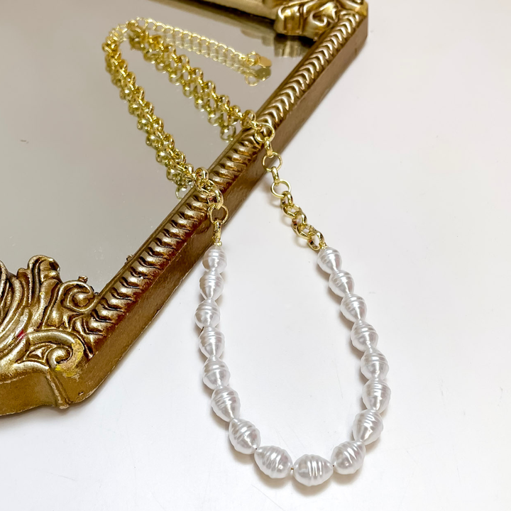 Treasure Jewels | Pearl Pop Rope Chain Necklace with Pearls in Gold