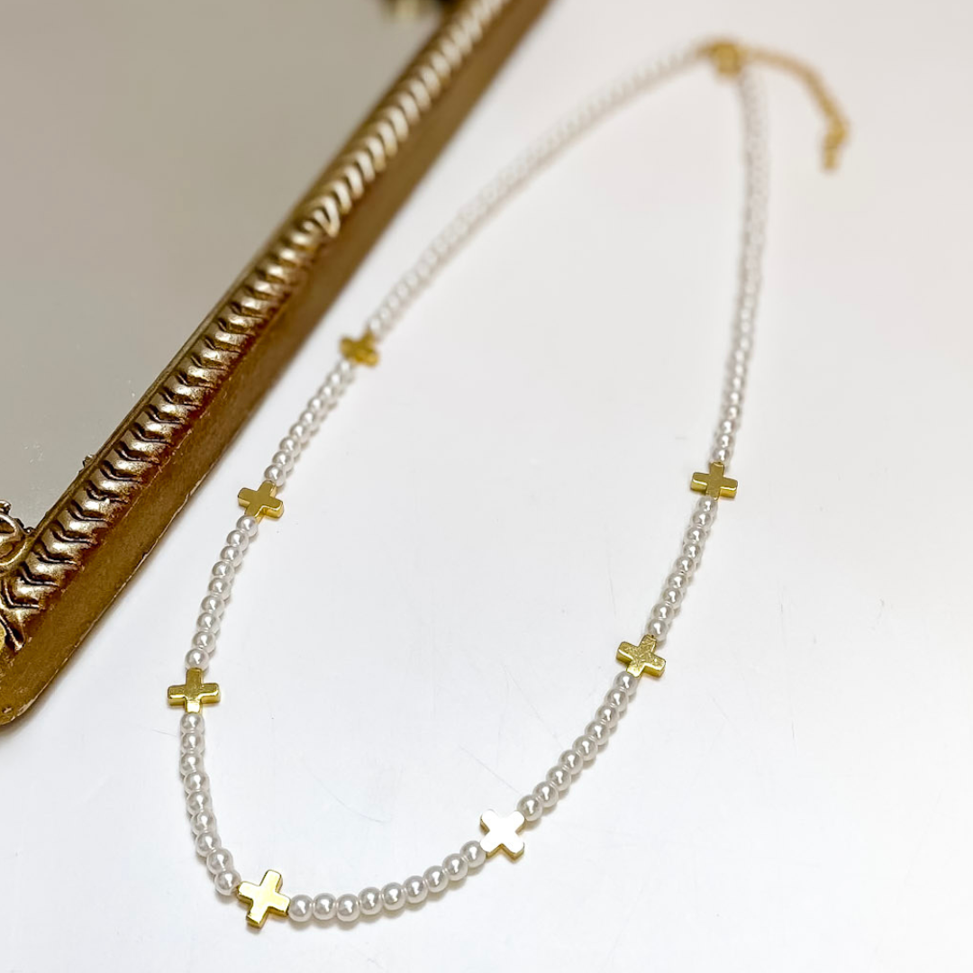 Treasure Jewels | Pearls of Grace Beaded Necklace in Pearl and Gold