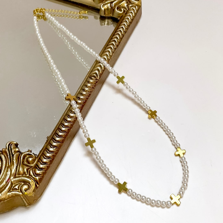 Treasure Jewels | Pearls of Grace Beaded Necklace in Pearl and Gold