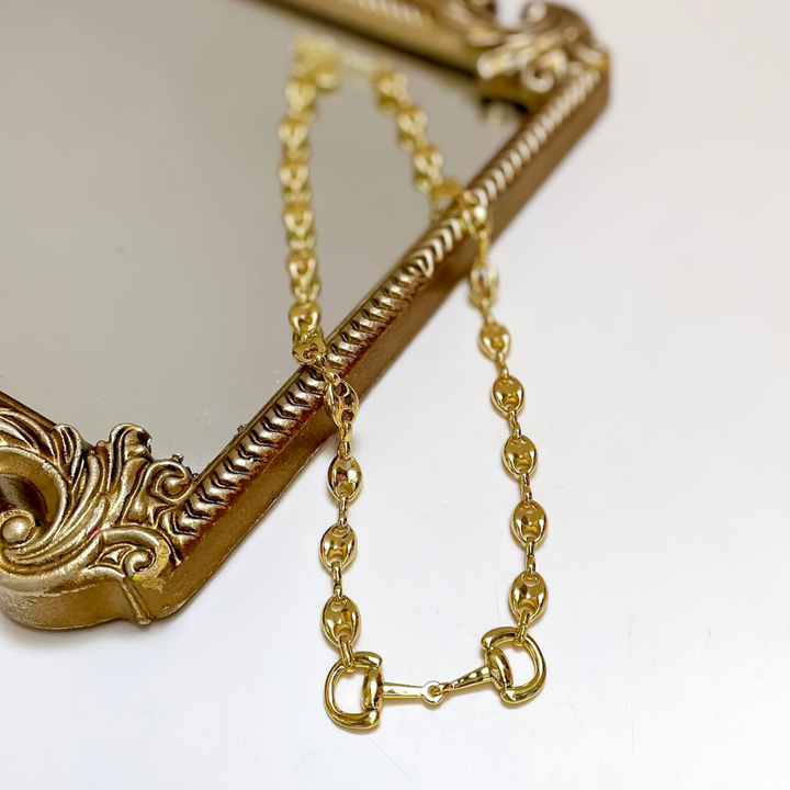 Treasure Jewels | Saddle Luxe Horse Bit Pendant Necklace in Gold