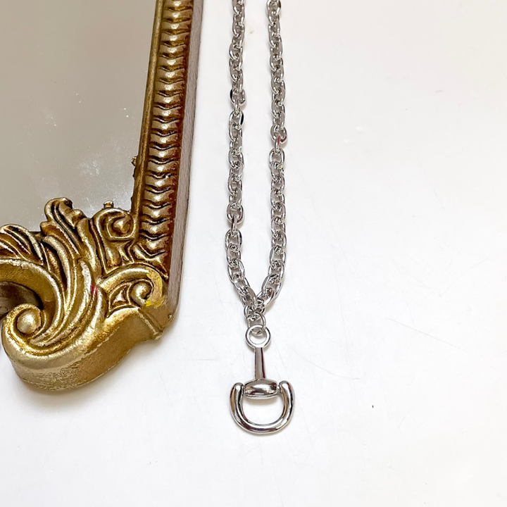 Treasure Jewels | Stable Chic Horse Bit Pendant Necklace in Silver