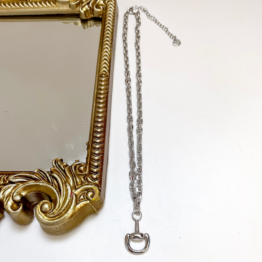 Treasure Jewels | Stable Chic Horse Bit Pendant Necklace in Silver