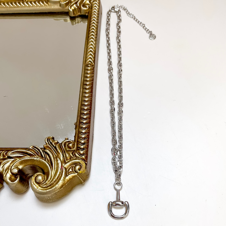 Treasure Jewels | Stable Chic Horse Bit Pendant Necklace in Silver