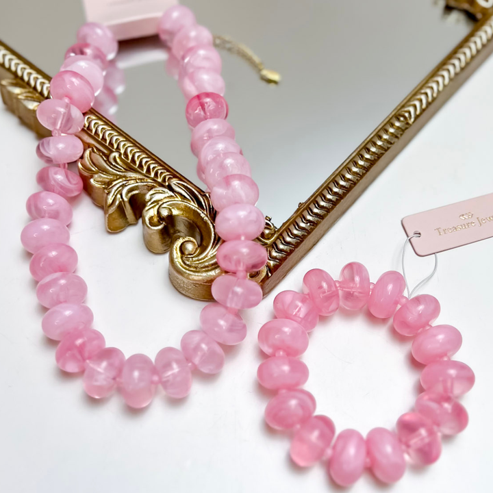 Treasure Jewels | Sugar Beads Stretch Bracelet in Light Pink