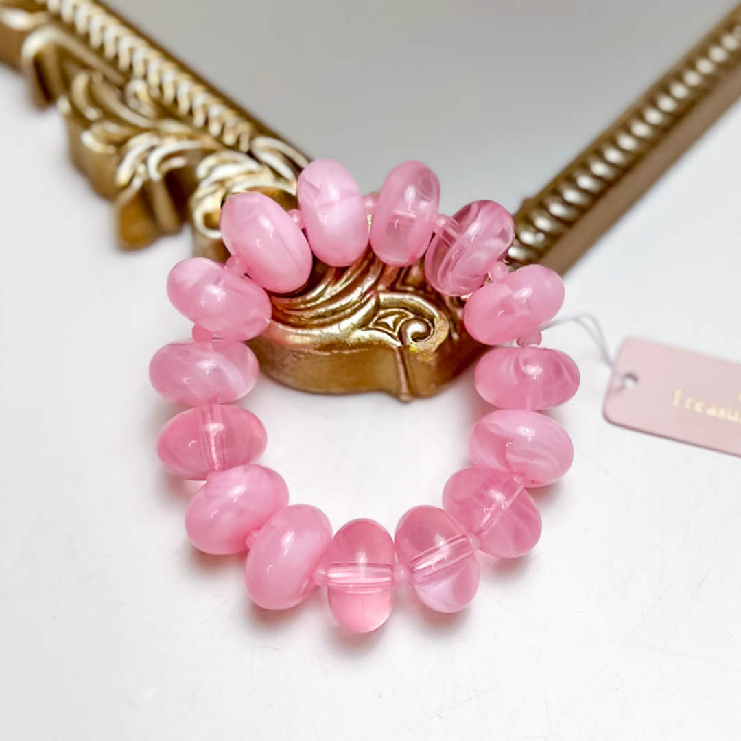 Treasure Jewels | Sugar Beads Stretch Bracelet in Light Pink