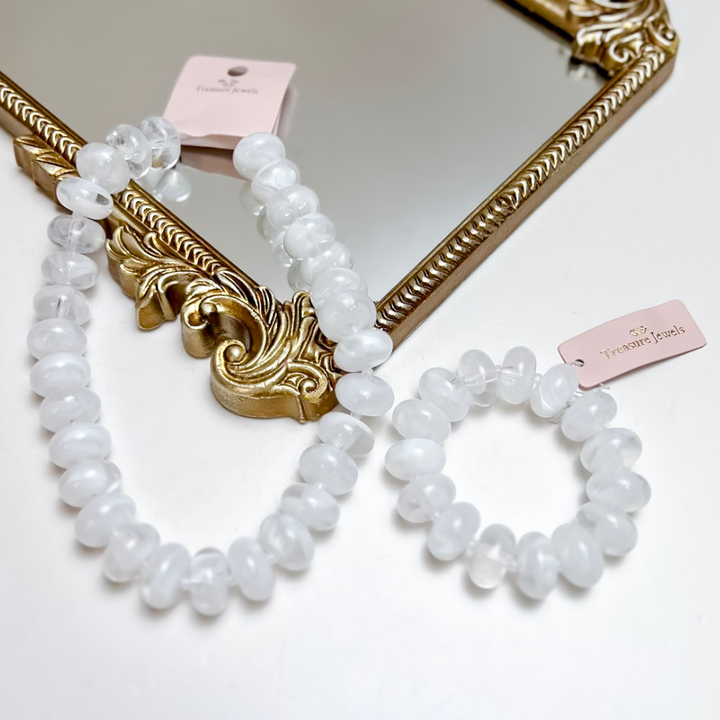 Treasure Jewels | Sugar Beads Stretch Bracelet in White