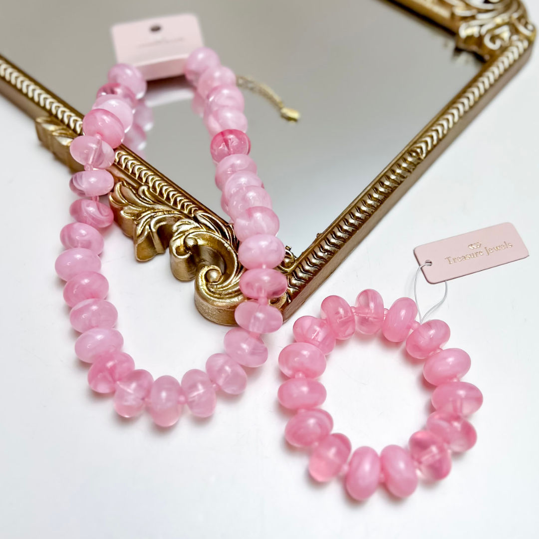 Treasure Jewels | Sugar Beads Necklace in Light Pink