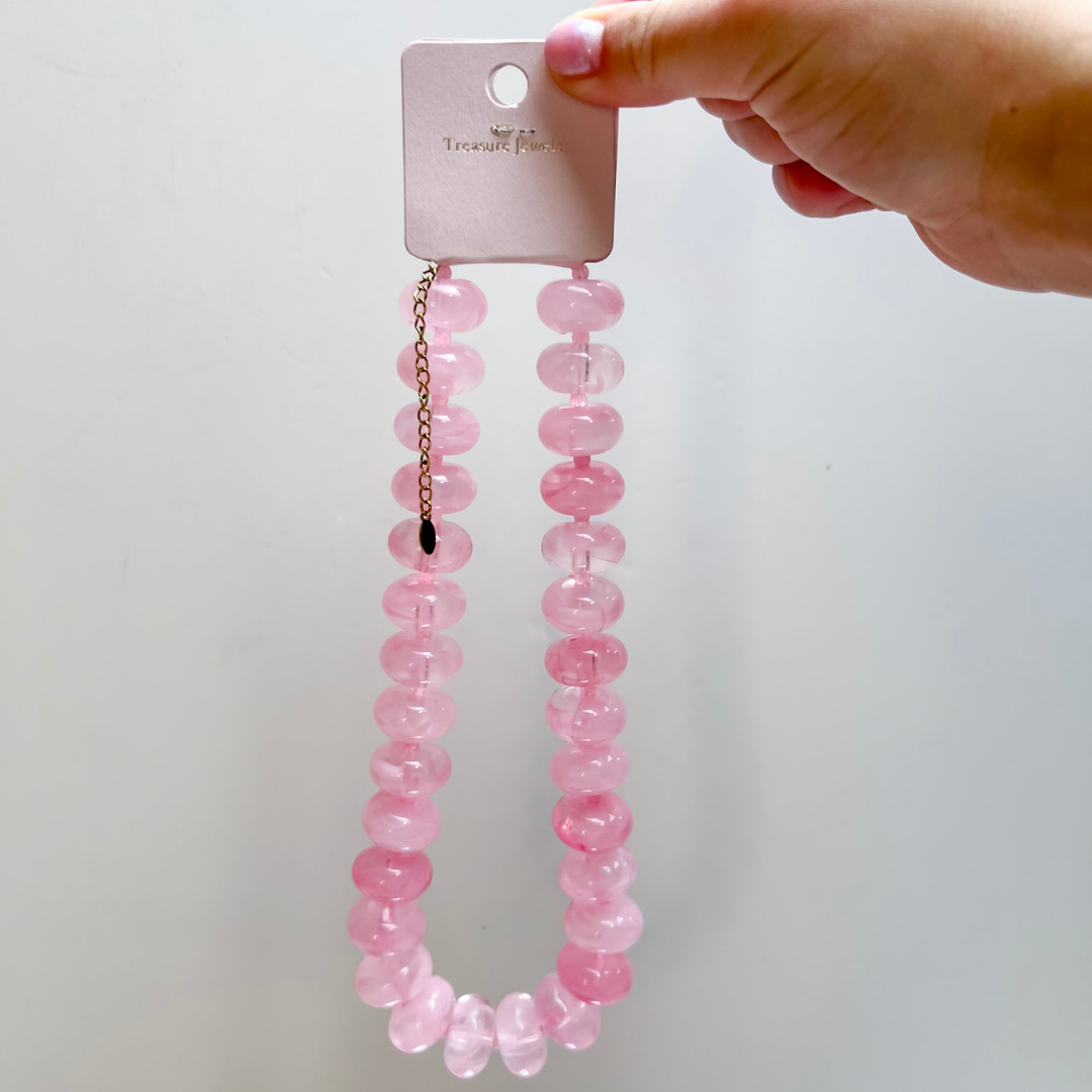 Treasure Jewels | Sugar Beads Necklace in Light Pink