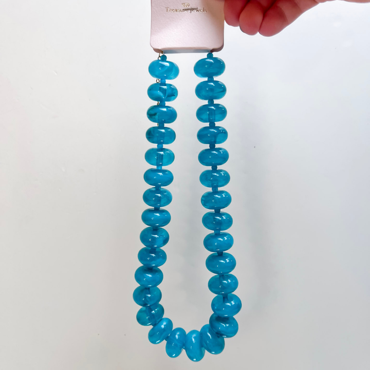 Treasure Jewels | Sugar Beads Necklace in Aqua Blue