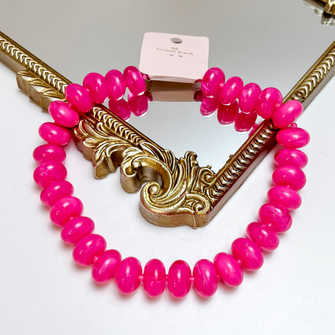 Treasure Jewels | Sugar Beads Necklace in Fuchsia Pink