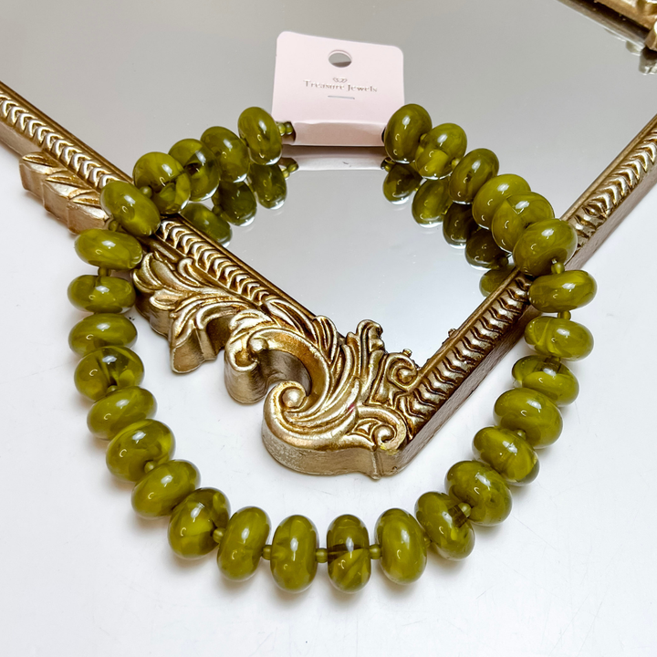 Treasure Jewels | Sugar Beads Necklace in Olive Green