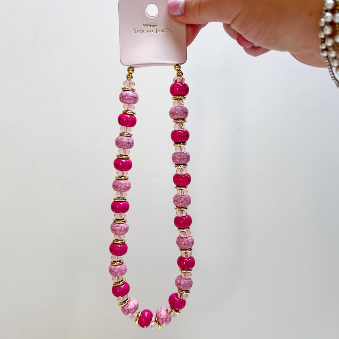 Treasure Jewels | Sweet Pop Beaded Necklace in Pink