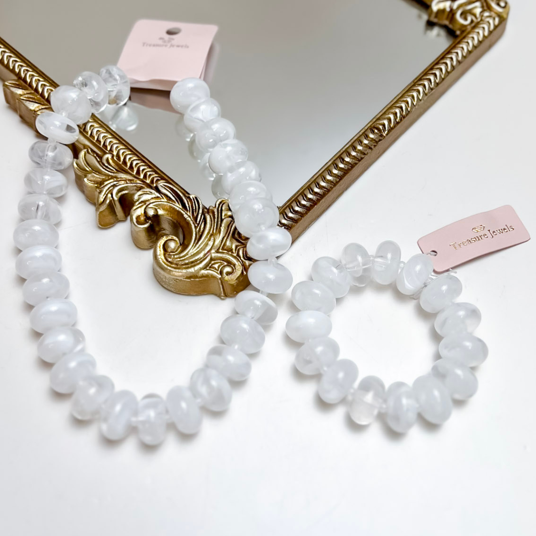 Treasure Jewels | Sugar Beads Necklace in White