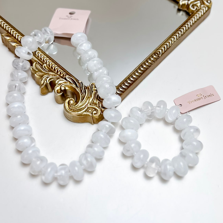 Treasure Jewels | Sugar Beads Necklace in White