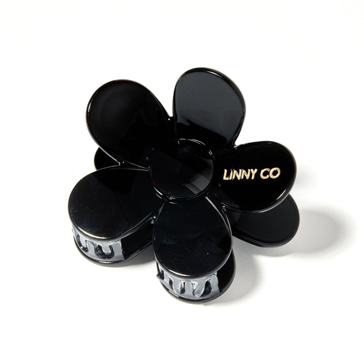 Linny Co | Gigi Flower Hair Clip in True Black