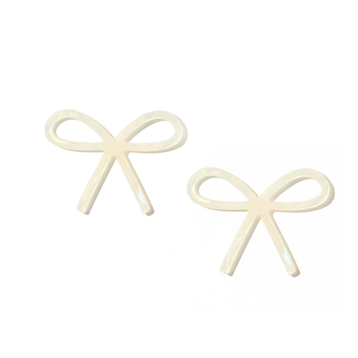 Linny Co | Lola Bow Earrings in Iridescent