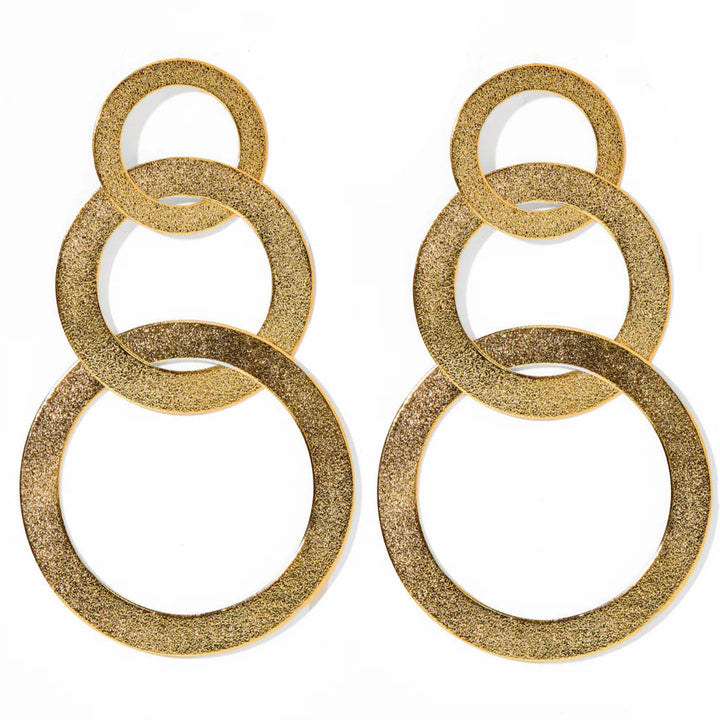 Linny Co | Camilia Triple Tier Drop Earrings in Gold