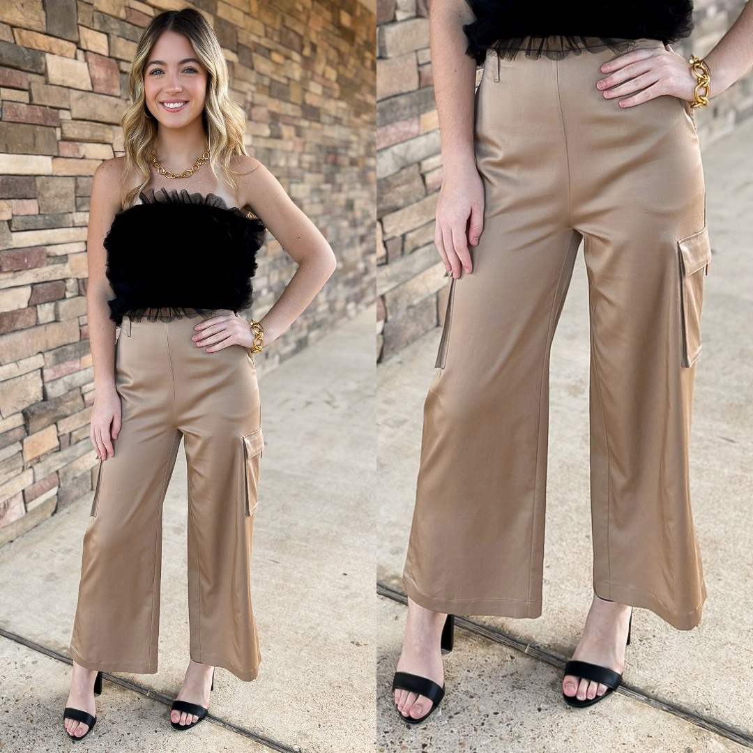 Lyssé | Calypso Ankle Cargo Pant in Tan