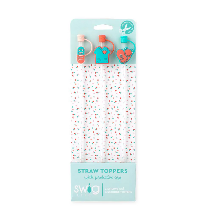 Swig | Scrub Life Straw Topper Set