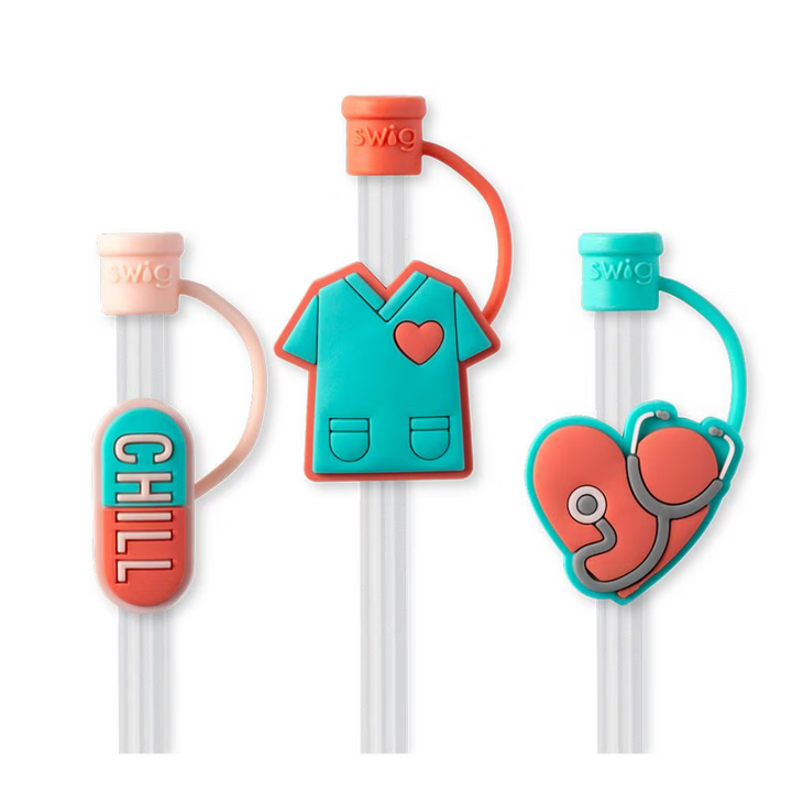Swig | Scrub Life Straw Topper Set