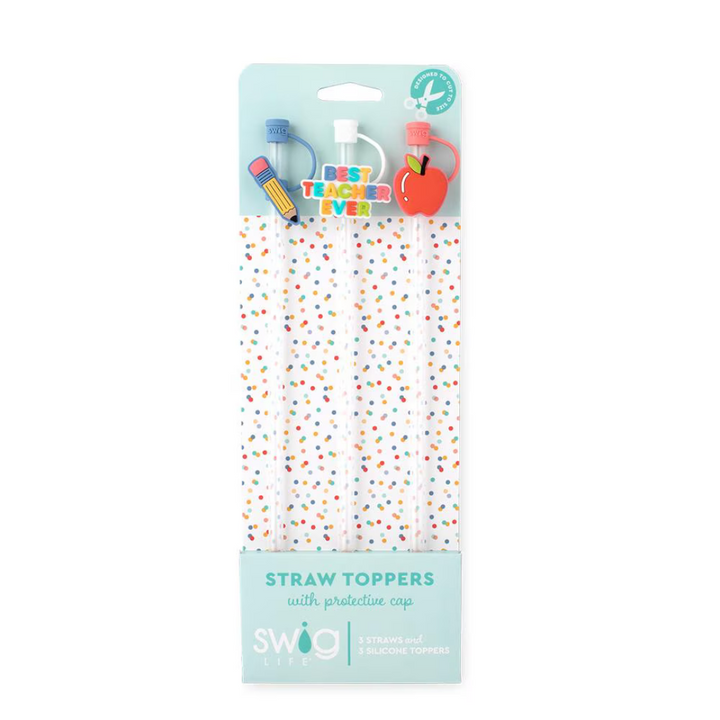 Swig | Teacher Life Straw Topper Set