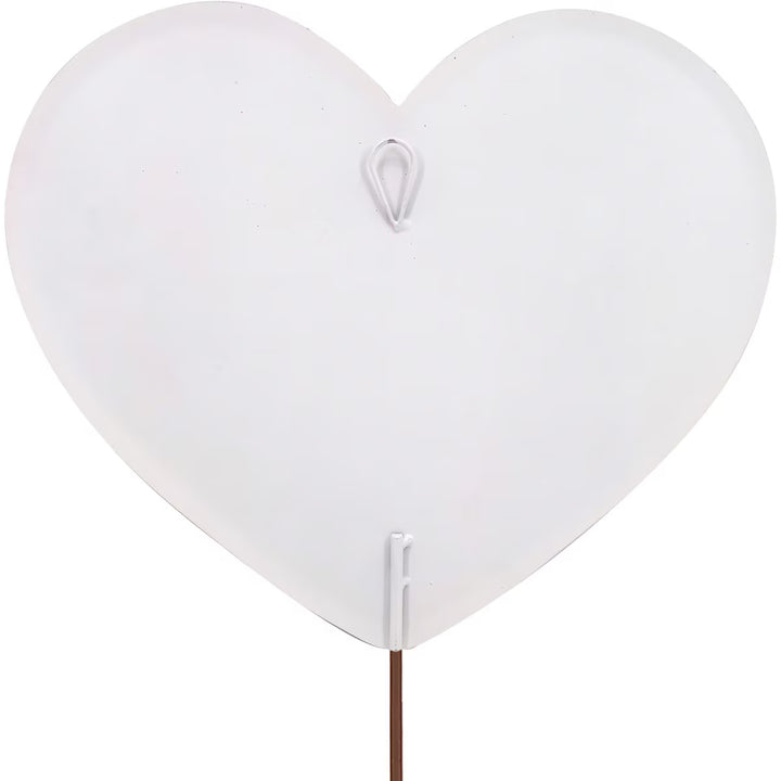 The Round Top Collection | Bow and Lattice Print Heart Garden Stake in Red