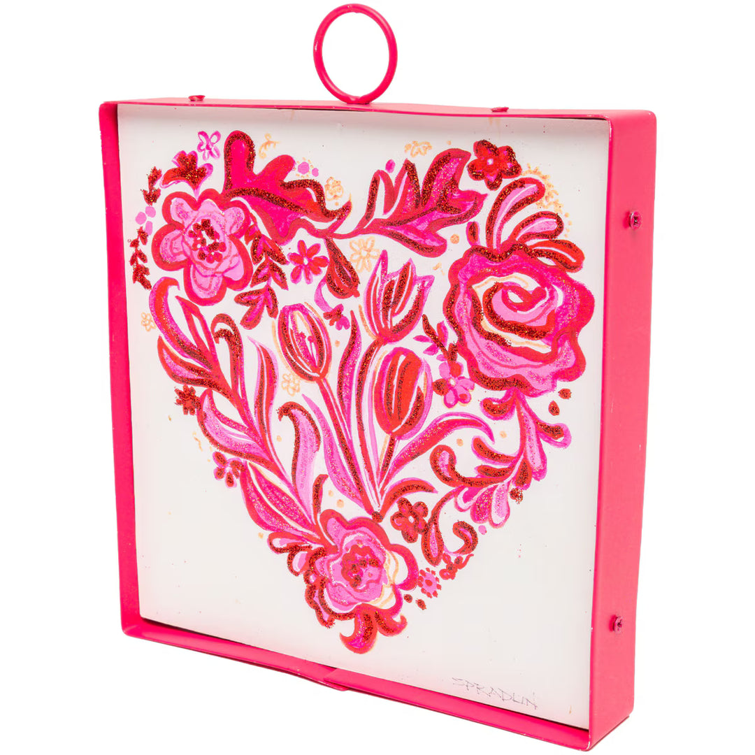 The Round Top Collection | Mini Gallery Art Chinoiserie Collage Heart in Pink