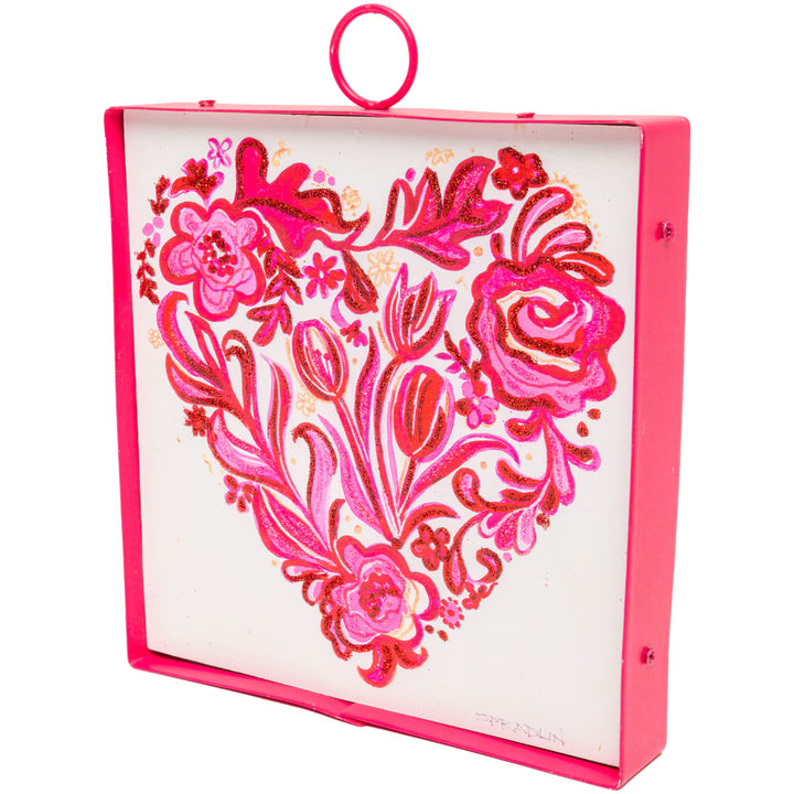 The Round Top Collection | Mini Gallery Art Chinoiserie Collage Heart in Pink